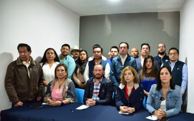 Conferencia de prensa desde Xochimilco