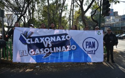 “Clausura” simbólica de una gasolinería en la zona de Coapa